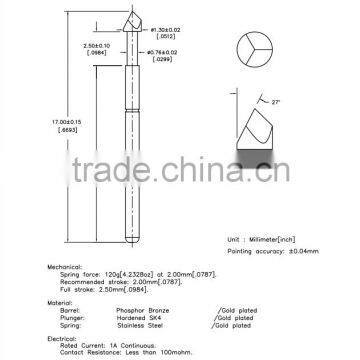 SP1-102170-T01 PCB test probe spring phosphor bronze contact pins