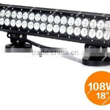 18" 108W LED Off Road Go Kart Truck SUV Boat Work Light Bar