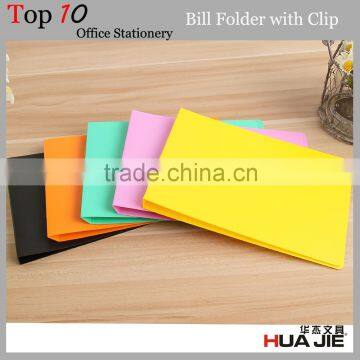 Horizontal cover colorful personalized sleeve clip file PP Bill Folder