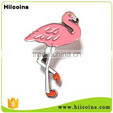 Free Sample Custom Metal Soft enamel Pink Flamingo Lapel Pin