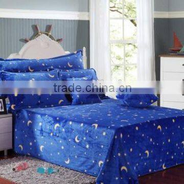 Plain printed flannel Bed three-piece suit high quality/for children