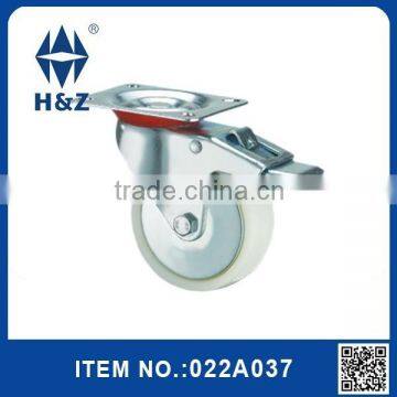 White PU industrial casters and wheels