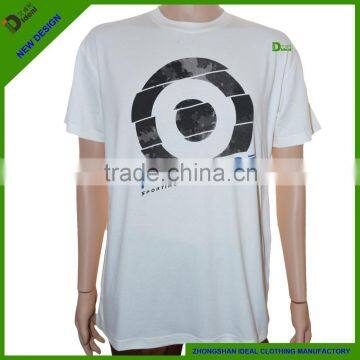 Men's tencel cotton spandex short sleeve custom printed t-shirt