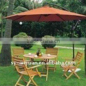 2.7m aluminum garden umbrella with furniture