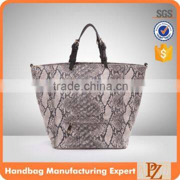 4932 Hot Selling Design Exotic Snake Skin Printing PU Material Fashion Shoulder Handbag Women