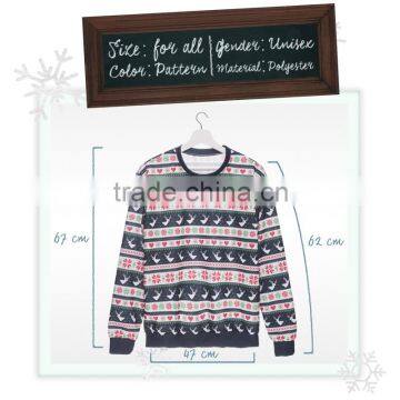 Xmas Online Shopping Digital Print Winter Deer Custom Hoodies photo-2