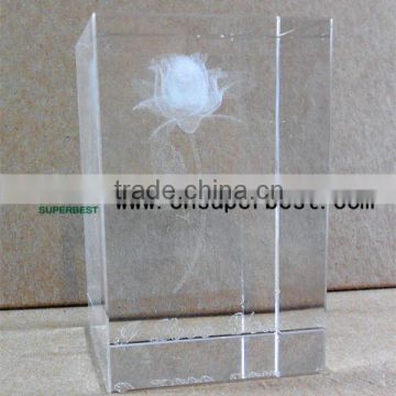 Alibaba China Clear Acrylic Block With Rose