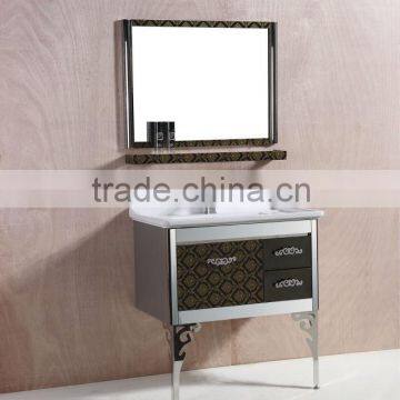 New design stainless steel vanity/stainless steel bathroom vanity/stainless steel frame bathroom vanities