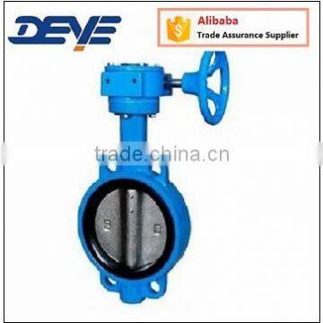 GGG40 Centerline Wafer Butterfly Valve with Gear and Handle Wheel Soft Seat