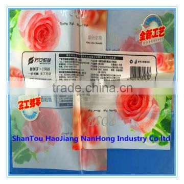 Rose fragrance cover for gravure printing paper towel bag of film