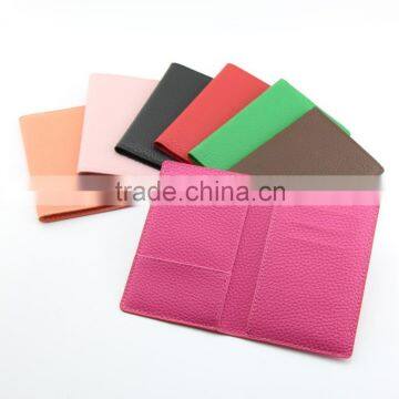 litchi pattern soft faux leather passport cases
