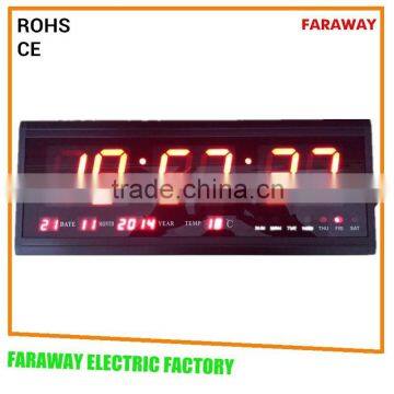 3" red,green,blue digital led wall clock