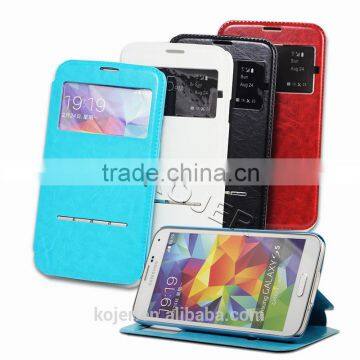 2014 Hot Sell Book Window Mobile Phone Case for S5