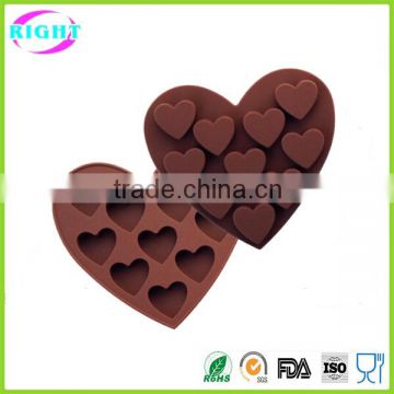 Heart shape silicon chocolate moulds