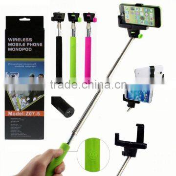 Bluetooth Shutter Extendable Handheld Selfie Monopod,Bluetooth wireless monopod z07-6