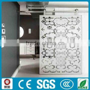 contemporary style stainless steel conference room divider