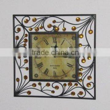 Acrylic Diamond Metal Wall Clock