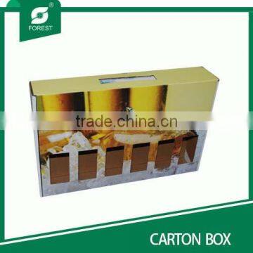 Flat pack storage box beer bottle cartons