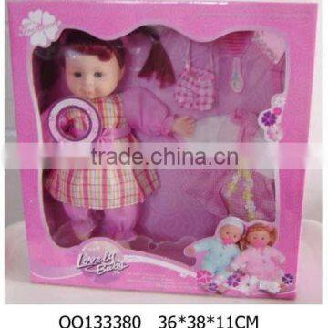 14" Lovely baby doll with 4-sound IC-papa,mama,cry laugh