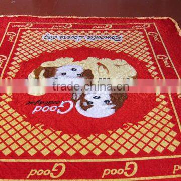 Emboss 100% polyester velvet bedsheet with 3 side lace