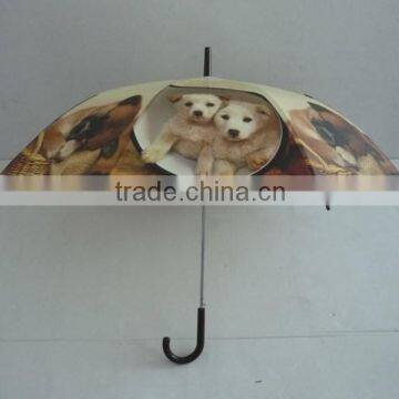 Wholesale POE Printing Dog Pattern Rain Umbrella Outdoor Sun And Rain Umbrella High Quality Unique Rain Umbrella                        
                                                Quality Choice