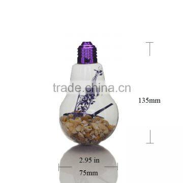 Clear Bulb Shaped Diy Hanging Christmas Decoration Glass Ornaments-2.94"x5.31"