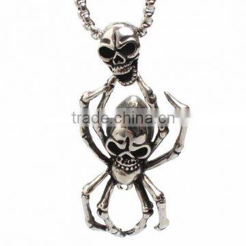 Never fade 316L stainless steel spider pendant with stock