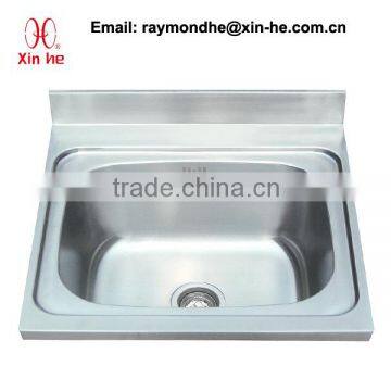 Commercial Kitchen Catering Sink Scullery Basin with Single Bowl, Stainless Steel One 1 Compartment Sink with underframe