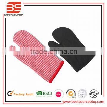 Heat Resistant Gloves, Cooking or BBQ Grill Mitts with Lining, High Temperature Woodburner Oven Mitts