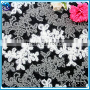 2016 China supplier fantasy multi color woolen crewel embroidery fabric