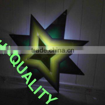 star shaped acrylic LED backlit sign, outdoor led sign