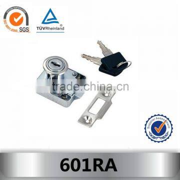 zinc-alloy chrome-plated/gold coloured/black rim lock 601RA