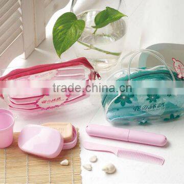 wholesale high grade plastic bath set ,bath rug &shower crutain set ,promotion items