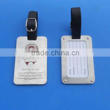 Lasering custom metal luggage tag wholesale