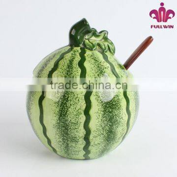 watermelon shape sugar bottle sugar pot