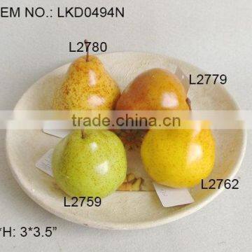 Real color artificial foam pear fruits in assorted size and shapes for display decoration