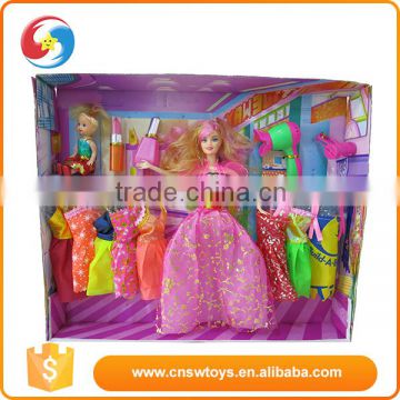 Pink lovely baby toy 11.5 inch plastic doll manufacturer china for children