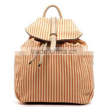 2016 hot sell cotton colorful stripped backpack bag / most fashion backpack/ backpack bag