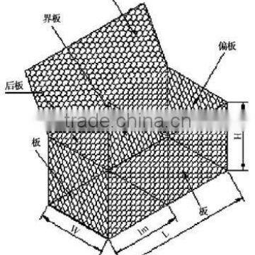 double twisted gabion box with hole size 60*80mm