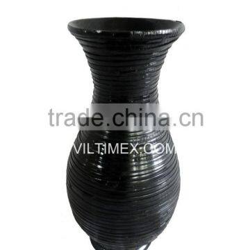 Large Size Recycle Rubber Vase With Bamboo Inside