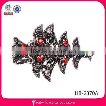 Manufacturer wholesale jeweled hair barrettes for Christmas gift