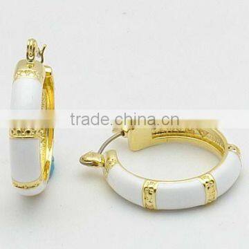 Wholesale Fashion Enamel Hoop Earrings