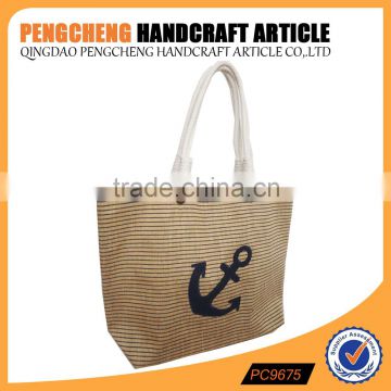 Hot sale natural environmental protection jute linen shopping bag tote bag