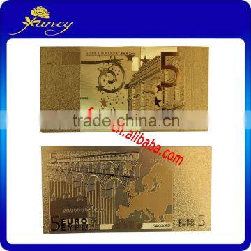 24K gold foil banknotes euro 5