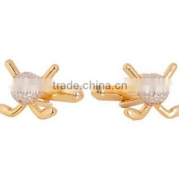 Goldplated Club and Ball Cufflinks