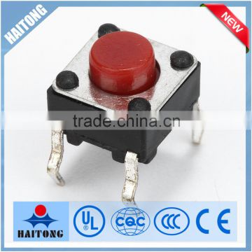 Micro 6x6x5 4 pin tact switch red head push button tact switch