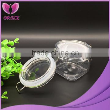 Factory supplier 120ml clear facial mask plastic jar with sealed cap