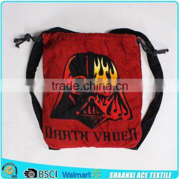 Darth Vader promotional beach towel bag in black and red color