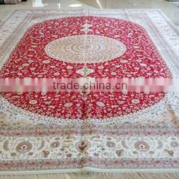 Contemporary style silk yarn shaggy types of carpet silk rug