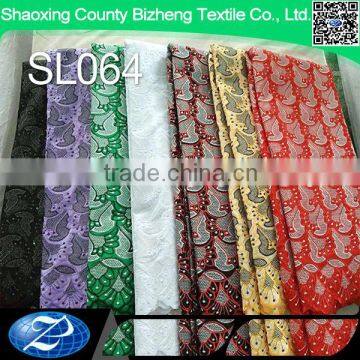 2016 OEM swiss lace promotional color bridal sequin swiss lace fabric wholesale